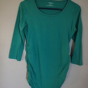 Motherhood Maternity Scoop Neck Side Ruched  Top